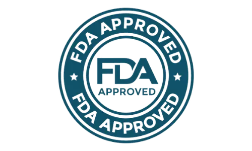 Sleep Lean FDA Approved logo signifying that the product complies with the U.S. Food and Drug Administration's safety and regulatory standards.