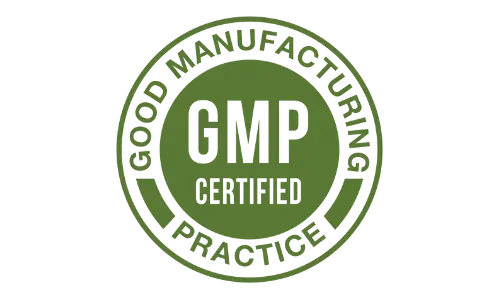 Sleep Lean GMP Certified logo indicating that the product meets Good Manufacturing Practice standards for quality and safety.